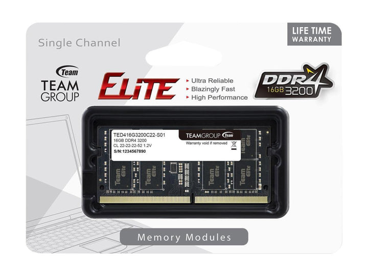 Team Group Elite 16GB (1x16GB) 3200MHz DDR4 SODIMM